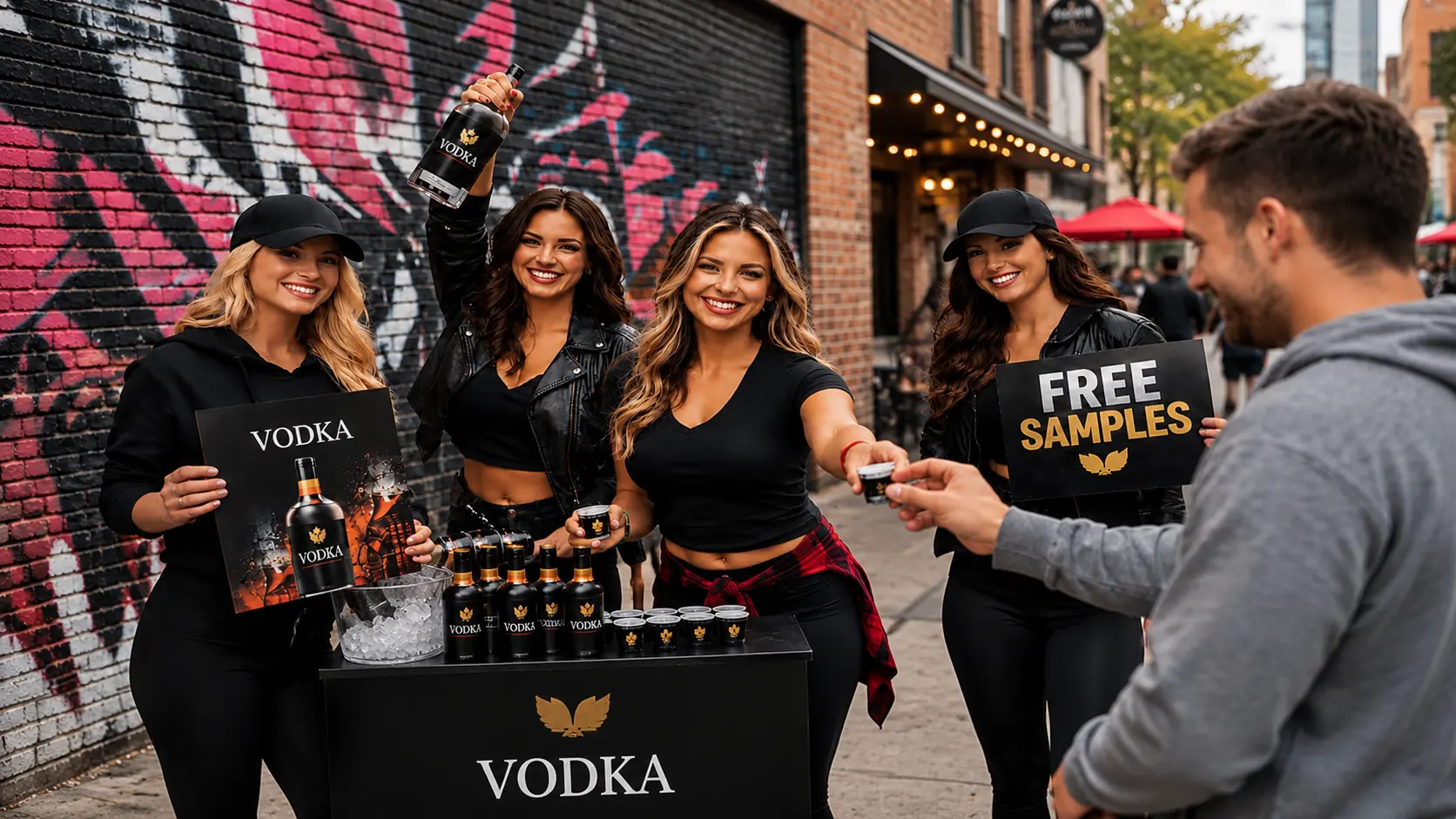 Vodka-Sampling-Party-on-a-City-Street-1